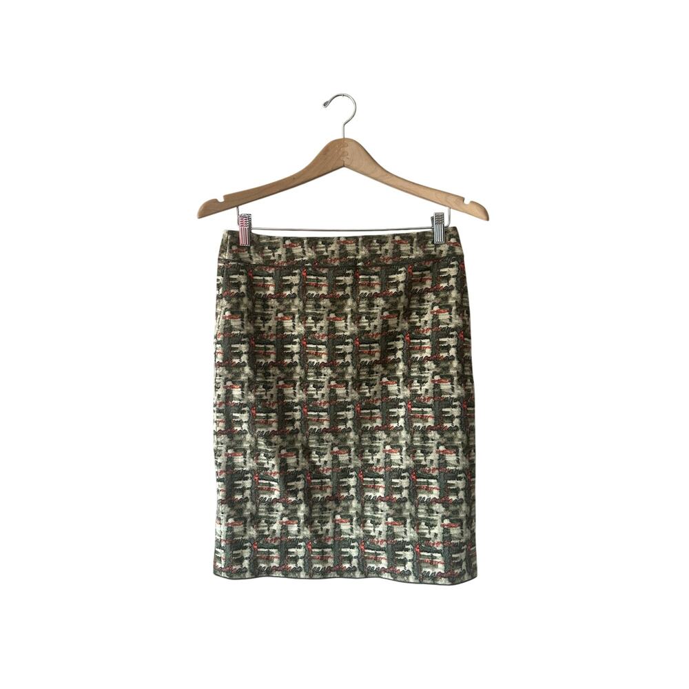 Worth Patterned Wool Skirt Size 2